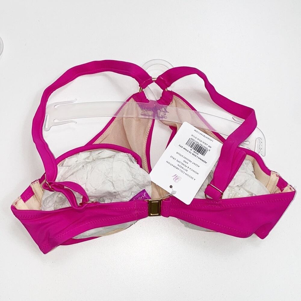 L’AGENT by AGENT PROVOCATEUR Adrina Underwire Cut Out Bikini Top in Pink - Picture 6 of 6